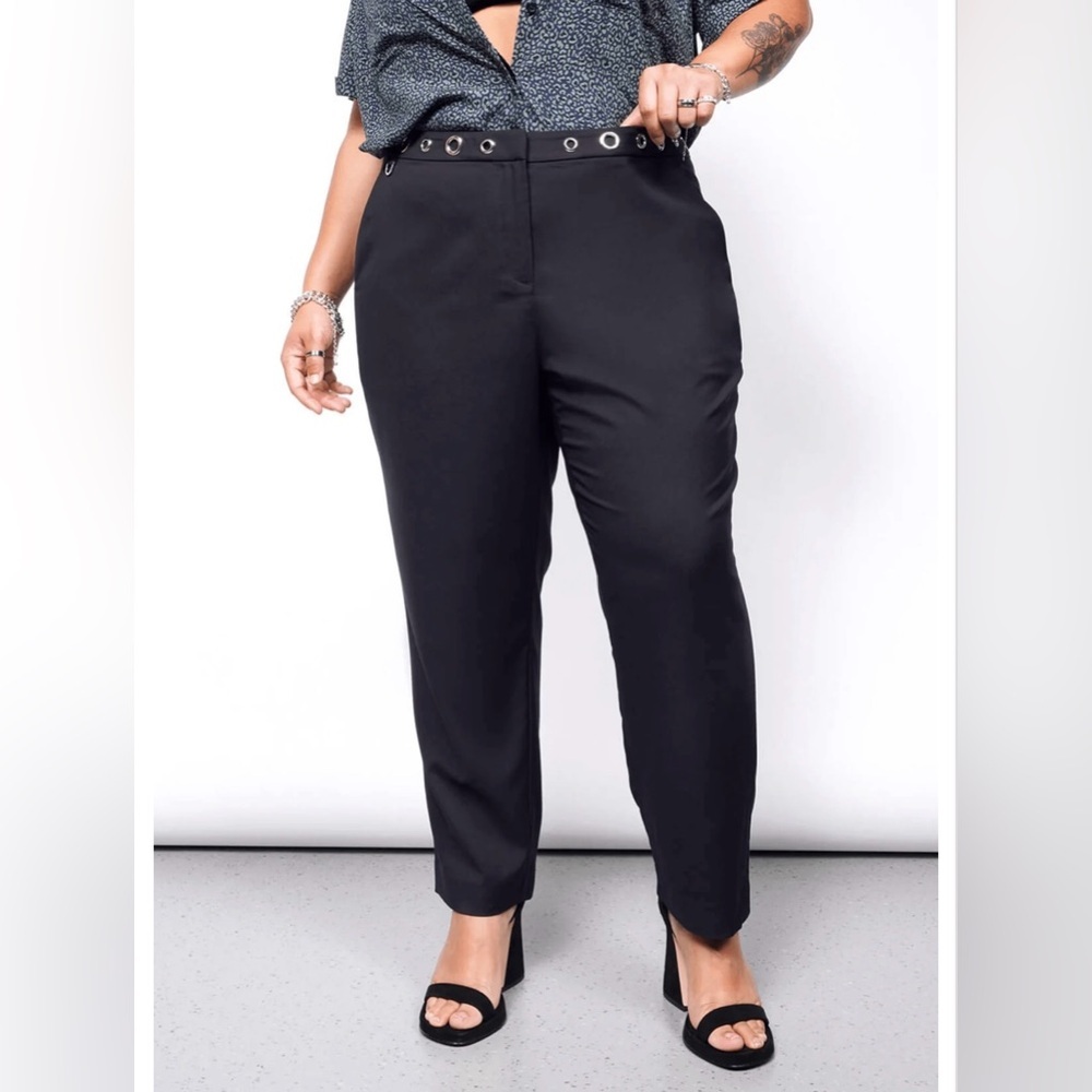 NWT Debbie Harry X Wildfang Slim Crop Pant in Black in Size 26